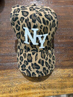 NY Baseball AR Sprots Animal Leopard Print Hat Cap  NEW
